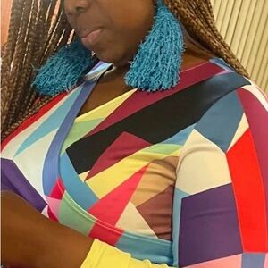 Colorful Geometric Women's Top